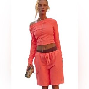 FP MOVEMENT Hot Shot Easy Set - Neon Coral Free People NWOT PINK FP SHIRT SHORTS